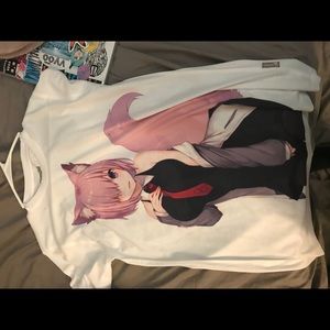 Rage on cat fox girl tee